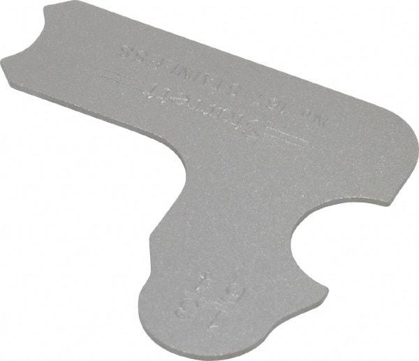 Starrett - 13/64 Inch Radius Gage - Satin Chrome Finish, Stainless Steel - Eagle Tool & Supply