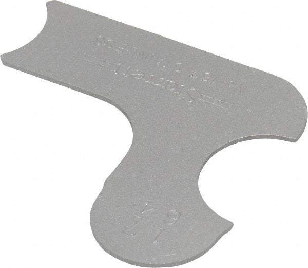 Starrett - 17/64 Inch Radius Gage - Satin Chrome Finish, Stainless Steel - Eagle Tool & Supply