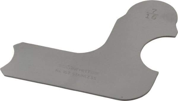 Starrett - 7/16 Inch Radius Gage - Satin Chrome Finish, Stainless Steel - Eagle Tool & Supply