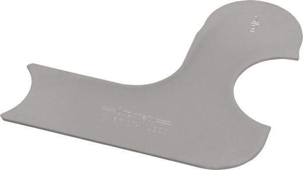 Starrett - 1/2 Inch Radius Gage - Satin Chrome Finish, Stainless Steel - Eagle Tool & Supply