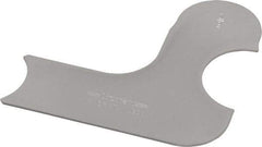 Starrett - 1/2 Inch Radius Gage - Satin Chrome Finish, Stainless Steel - Eagle Tool & Supply