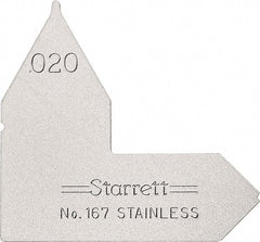 Starrett - Radius Gages Material: Stainless Steel Finish/Coating: Satin Chrome - Eagle Tool & Supply