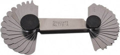 Starrett - 30 Piece, 1/32 to 1/4 Inch Radius, Steel Radius Gage Set - Eagle Tool & Supply