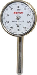 Starrett - 4 Piece, 0.2" Max Measuring, 1-7/16" Dial Diam, 0-100 Dial Reading, White Dial Test Indicator Kit - 0.001" Dial Graduation - Eagle Tool & Supply