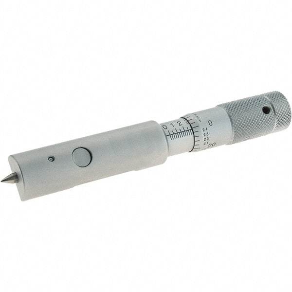 Starrett - 0.01mm Graduation, Satin Chrome Coated Stainless Steel, Mechanical Can Seam Micrometer - Includes Plastic Case - Eagle Tool & Supply