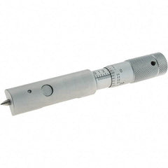 Starrett - 0.01mm Graduation, Satin Chrome Coated Stainless Steel, Mechanical Can Seam Micrometer - 5mm Throat Depth, Includes Plastic Case - Eagle Tool & Supply