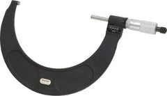 Starrett - 5 to 6" Range, 0.0001" Graduation, Mechanical Outside Micrometer - Ratchet Stop Thimble, Accurate to 0.0001", Digital Counter - Eagle Tool & Supply