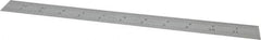 Starrett - 12" Long, 1/64, 1/50, 1/32, 1/10" Graduation, Flexible Steel Rule - 3R Graduation Style, 1" Wide, Silver, Satin Chrome Finish - Eagle Tool & Supply