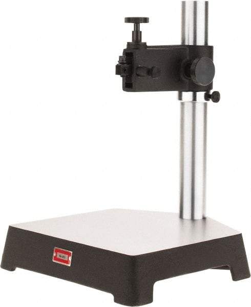 Starrett - Cast Iron (Base), Rectangular Base, Comparator Gage Stand - 13-21/32" High, 10-3/32" Base Length x 9-39/64" Base Width x 2-5/32" Base Height, Includes Holder - Eagle Tool & Supply