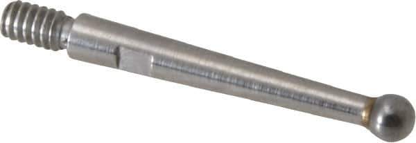 Starrett - 2mm Ball Diam, Carbide, Ball Test Indicator Contact Point - 5/8" Contact Point Length, Use with Starrett 708MAZ, 708MACZ, 709MAZ & 709MACZ Dial Test Indicators - Eagle Tool & Supply