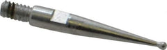 Starrett - 0.8mm Ball Diam, Steel, Ball Test Indicator Contact Point - 5/8" Contact Point Length, Use with Starrett 811 & 811M Dial Test Indicators - Eagle Tool & Supply
