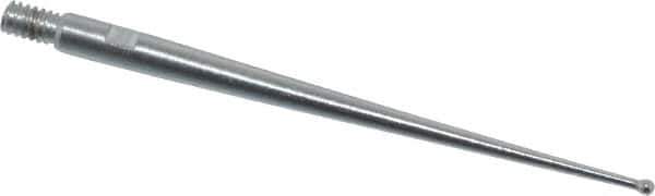 Starrett - 0.8mm Ball Diam, Steel, Ball Test Indicator Contact Point - 1-5/16" Contact Point Length, Use with Starrett 811 & 811M Dial Test Indicators - Eagle Tool & Supply
