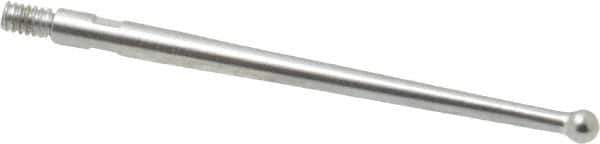 Starrett - 2mm Ball Diam, Steel, Ball Test Indicator Contact Point - 1-5/16" Contact Point Length, Use with Starrett 811 & 811M Dial Test Indicators - Eagle Tool & Supply