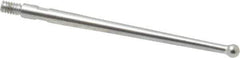 Starrett - 2mm Ball Diam, Steel, Ball Test Indicator Contact Point - 1-5/16" Contact Point Length, Use with Starrett 811 & 811M Dial Test Indicators - Eagle Tool & Supply