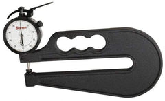 Starrett - 0 to 10mm Measurement, 0.01mm Graduation, 2-1/2 Inch Throat Depth, Dial Thickness Gage - 2-1/4 Inch Dial Diameter - Eagle Tool & Supply