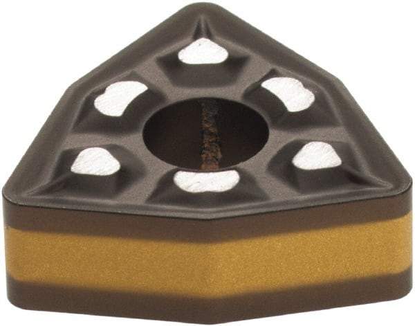 Iscar - WNMG3-2 TF Grade IC8150 Carbide Turning Insert - TiCN/Al2O3/TiCN/TiN Finish, 80° Trigon, 3/8" Inscr Circle, 5/32" Thick, 1/32" Corner Radius - Eagle Tool & Supply