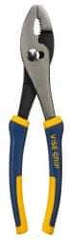 Irwin - 10" OAL, 1-3/4" Jaw Length, 7/16" Jaw Width, Slip Joint Pliers - 2 Positions, Self Gripping Jaw, Round Head, Standard Tool, Wire Cutting Shear - Eagle Tool & Supply