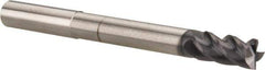 Accupro - 3/8", 3/4" LOC, 3/8" Shank Diam, 4" OAL, 4 Flute, Solid Carbide Square End Mill - Single End, AlTiN Finish, Spiral Flute, 40° Helix, Centercutting, Right Hand Cut, Right Hand Flute - Eagle Tool & Supply
