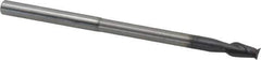 Accupro - 6mm, 12mm LOC, 6mm Shank Diam, 100mm OAL, 2 Flute, Solid Carbide Square End Mill - Single End, AlTiN Finish, Spiral Flute, 40° Helix, Centercutting, Right Hand Cut, Right Hand Flute - Eagle Tool & Supply