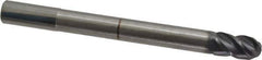 Accupro - 12mm Diam, 22mm LOC, 4 Flute Solid Carbide Ball End Mill - AlTiN Finish, Single End, 130mm OAL, 12mm Shank Diam, Spiral Flute - Eagle Tool & Supply