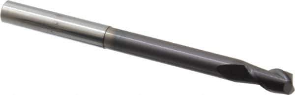Accupro - 8mm, 14mm LOC, 8mm Shank Diam, 100mm OAL, 2 Flute, Solid Carbide Square End Mill - Single End, AlTiN Finish, Spiral Flute, 40° Helix, Centercutting, Right Hand Cut, Right Hand Flute - Eagle Tool & Supply