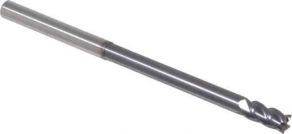 Accupro - 6mm, 12mm LOC, 6mm Shank Diam, 100mm OAL, 4 Flute, Solid Carbide Square End Mill - Single End, AlTiN Finish, Spiral Flute, 40° Helix, Centercutting, Right Hand Cut, Right Hand Flute - Eagle Tool & Supply