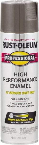 Rust-Oleum - Dark Machinery Gray, Gloss, Rust Proof Enamel Spray Paint - 14 Sq Ft per Can, 15 oz Container, Use on Multipurpose - Eagle Tool & Supply