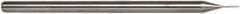 Accupro - 0.015" Diam, 0.075" LOC, 3 Flute Solid Carbide Ball End Mill - Uncoated, Single End, 2-1/2" OAL, 1/8" Shank Diam, Spiral Flute - Eagle Tool & Supply