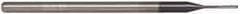 Accupro - 0.035", 0.175" LOC, 1/8" Shank Diam, 2-1/2" OAL, 3 Flute, Solid Carbide Square End Mill - Single End, AlTiN Finish, Spiral Flute, 30° Helix, Centercutting, Series Miniature - Eagle Tool & Supply