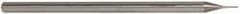 Accupro - 0.02", 0.03" LOC, 1/8" Shank Diam, 2-1/2" OAL, 3 Flute, Solid Carbide Square End Mill - Single End, Uncoated, Spiral Flute, 30° Helix, Centercutting, Right Hand Cut, Right Hand Flute, Series Miniature - Eagle Tool & Supply