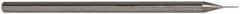 Accupro - 0.015", 0.075" LOC, 1/8" Shank Diam, 2-1/2" OAL, 3 Flute, Solid Carbide Square End Mill - Single End, Uncoated, Spiral Flute, 30° Helix, Centercutting - Eagle Tool & Supply