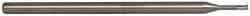 Accupro - 0.055", 0.082" LOC, 1/8" Shank Diam, 2-1/2" OAL, 3 Flute, Solid Carbide Square End Mill - Single End, Uncoated, Spiral Flute, 30° Helix, Centercutting, Series Miniature - Eagle Tool & Supply