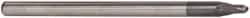 Accupro - 3/16" Diam, 3/16" LOC, 2 Flute Solid Carbide Ball End Mill - AlTiN Finish, Single End, 4" OAL, 1/4" Shank Diam, Spiral Flute - Eagle Tool & Supply
