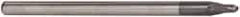 Accupro - 3/16" Diam, 3/16" LOC, 2 Flute Solid Carbide Ball End Mill - AlTiN Finish, Single End, 4" OAL, 1/4" Shank Diam, Spiral Flute - Eagle Tool & Supply