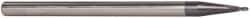 Accupro - 0.06" Diam, 0.06" LOC, 2 Flute Solid Carbide Ball End Mill - AlTiN Finish, Single End, 4" OAL, 1/4" Shank Diam, Spiral Flute - Eagle Tool & Supply