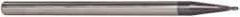 Accupro - 0.06" Diam, 0.06" LOC, 2 Flute Solid Carbide Ball End Mill - AlTiN Finish, Single End, 4" OAL, 1/4" Shank Diam, Spiral Flute - Eagle Tool & Supply