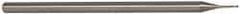 Accupro - 0.03", 0.045" LOC, 1/8" Shank Diam, 2-1/2" OAL, 3 Flute, Solid Carbide Square End Mill - Single End, Uncoated, Spiral Flute, 30° Helix, Centercutting, Series Miniature - Eagle Tool & Supply