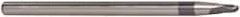 Accupro - 3/16" Diam, 3/16" LOC, 2 Flute Solid Carbide Ball End Mill - AlTiN Finish, Single End, 4" OAL, 1/4" Shank Diam, Spiral Flute - Eagle Tool & Supply