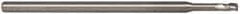 Accupro - 0.09", 0.135" LOC, 1/8" Shank Diam, 2-1/2" OAL, 3 Flute, Solid Carbide Square End Mill - Single End, Uncoated, Spiral Flute, 30° Helix, Centercutting, Series Miniature - Eagle Tool & Supply