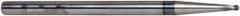 Accupro - 3/32" Diam, 3/32" LOC, 2 Flute Solid Carbide Ball End Mill - AlTiN Finish, Single End, 4" OAL, 1/4" Shank Diam, Spiral Flute - Eagle Tool & Supply