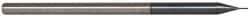 Accupro - 0.01", 0.015" LOC, 1/8" Shank Diam, 2-1/2" OAL, 3 Flute, Solid Carbide Square End Mill - Single End, AlTiN Finish, Spiral Flute, 30° Helix, Centercutting, Right Hand Cut, Right Hand Flute, Series Miniature - Eagle Tool & Supply
