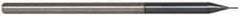 Accupro - 0.01", 0.015" LOC, 1/8" Shank Diam, 2-1/2" OAL, 3 Flute, Solid Carbide Square End Mill - Single End, AlTiN Finish, Spiral Flute, 30° Helix, Centercutting, Right Hand Cut, Right Hand Flute, Series Miniature - Eagle Tool & Supply