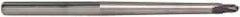 Accupro - 3/16" Diam, 3/16" LOC, 2 Flute Solid Carbide Ball End Mill - AlTiN Finish, Single End, 4" OAL, 1/4" Shank Diam, Spiral Flute - Eagle Tool & Supply