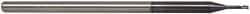 Accupro - 0.04", 0.06" LOC, 1/8" Shank Diam, 2-1/2" OAL, 3 Flute, Solid Carbide Square End Mill - Single End, AlTiN Finish, Spiral Flute, 30° Helix, Centercutting, Series Miniature - Eagle Tool & Supply