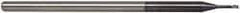 Accupro - 0.04", 0.06" LOC, 1/8" Shank Diam, 2-1/2" OAL, 3 Flute, Solid Carbide Square End Mill - Single End, AlTiN Finish, Spiral Flute, 30° Helix, Centercutting, Series Miniature - Eagle Tool & Supply
