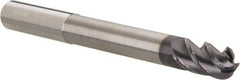 Accupro - 3/8" Diam, 3/4" LOC, 4 Flute Solid Carbide Ball End Mill - AlTiN Finish, Single End, 4" OAL, 3/8" Shank Diam, Spiral Flute - Eagle Tool & Supply