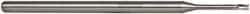 Accupro - 0.06", 0.09" LOC, 1/8" Shank Diam, 2-1/2" OAL, 3 Flute, Solid Carbide Square End Mill - Single End, Uncoated, Spiral Flute, 30° Helix, Centercutting, Series Miniature - Eagle Tool & Supply