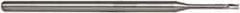 Accupro - 0.06", 0.09" LOC, 1/8" Shank Diam, 2-1/2" OAL, 3 Flute, Solid Carbide Square End Mill - Single End, Uncoated, Spiral Flute, 30° Helix, Centercutting, Series Miniature - Eagle Tool & Supply