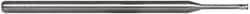 Accupro - 0.055", 0.082" LOC, 1/8" Shank Diam, 2-1/2" OAL, 3 Flute, Solid Carbide Square End Mill - Single End, Uncoated, Spiral Flute, 30° Helix, Centercutting, Series Miniature - Eagle Tool & Supply