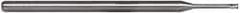 Accupro - 0.055", 0.082" LOC, 1/8" Shank Diam, 2-1/2" OAL, 3 Flute, Solid Carbide Square End Mill - Single End, Uncoated, Spiral Flute, 30° Helix, Centercutting, Series Miniature - Eagle Tool & Supply